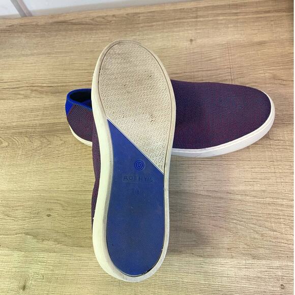 Rothy's Purple /Blue Low Cut Canvas Sneaker,Slip On 8us - Picture 6 of 11